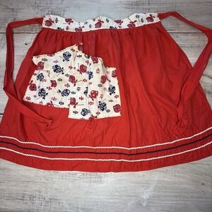 Vintage 1960's Cross-Stitch City Apron S/XS Unique Gift Costume